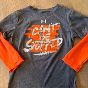 Under Armour Gray & Orange 'Can't Be Stopped' Long Sleeve Tee